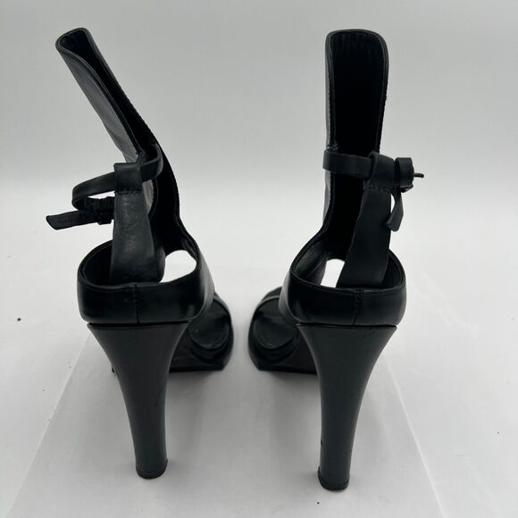 Alexander Wang Black Leather Gladiator Strappy Sandals Heels 35 - Picture 6 of 13